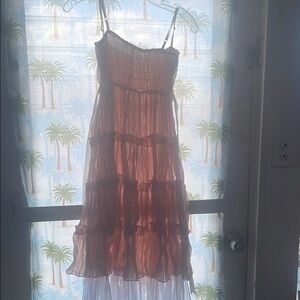 Chic Pink Layered Dress